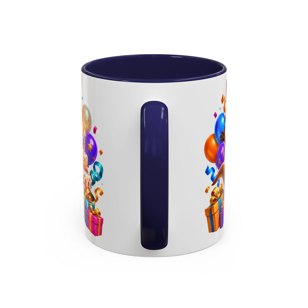 Hop Into Your Birthday White Mug – Cute Kangaroo Birthday Cup, Colorful Fun Party Gift