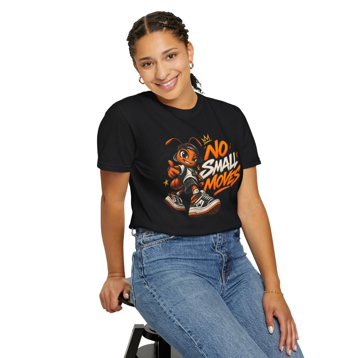 No Small Moves T-Shirt — Retro Sneaker Character Graphic Tee