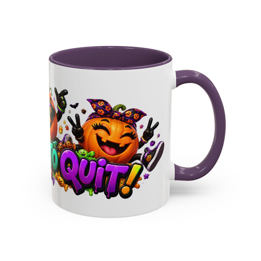Too Lit to Quit Halloween Pumpkin Party White Mug