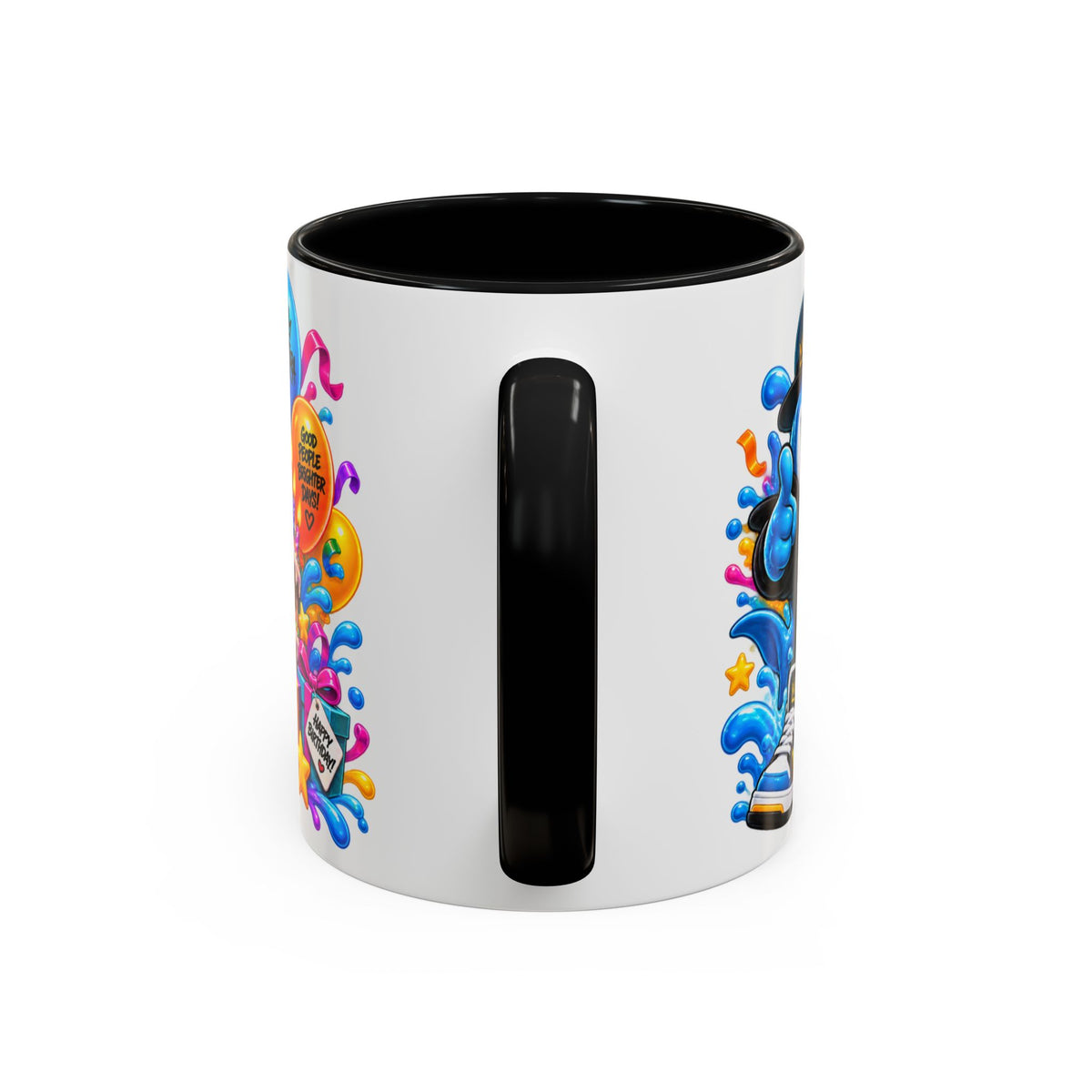 BIRTHDAY? LET’S MAKE WAVES! White Ceramic Mug – Funny Shark Birthday Coffee Cup – Original FestoraShop Design