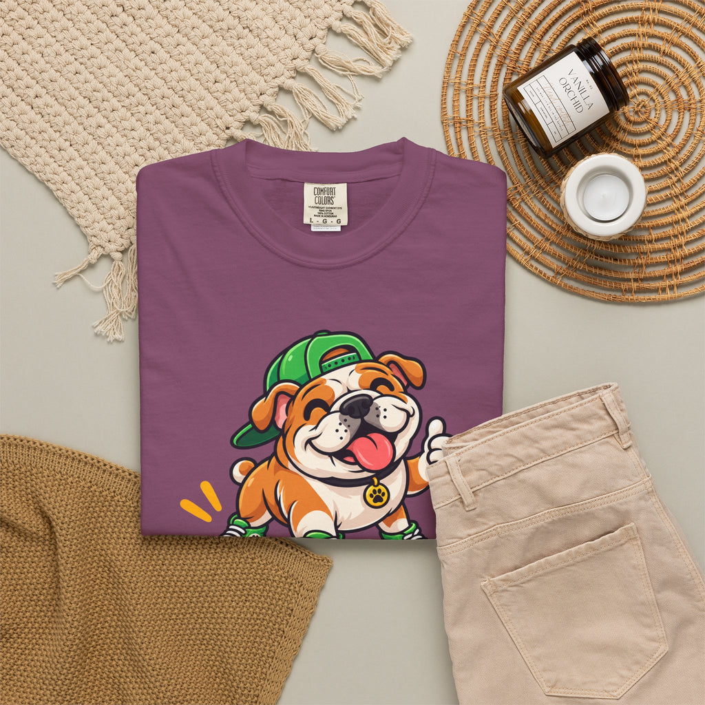 Bark If Happy – Cute Bulldog Graphic T-Shirt