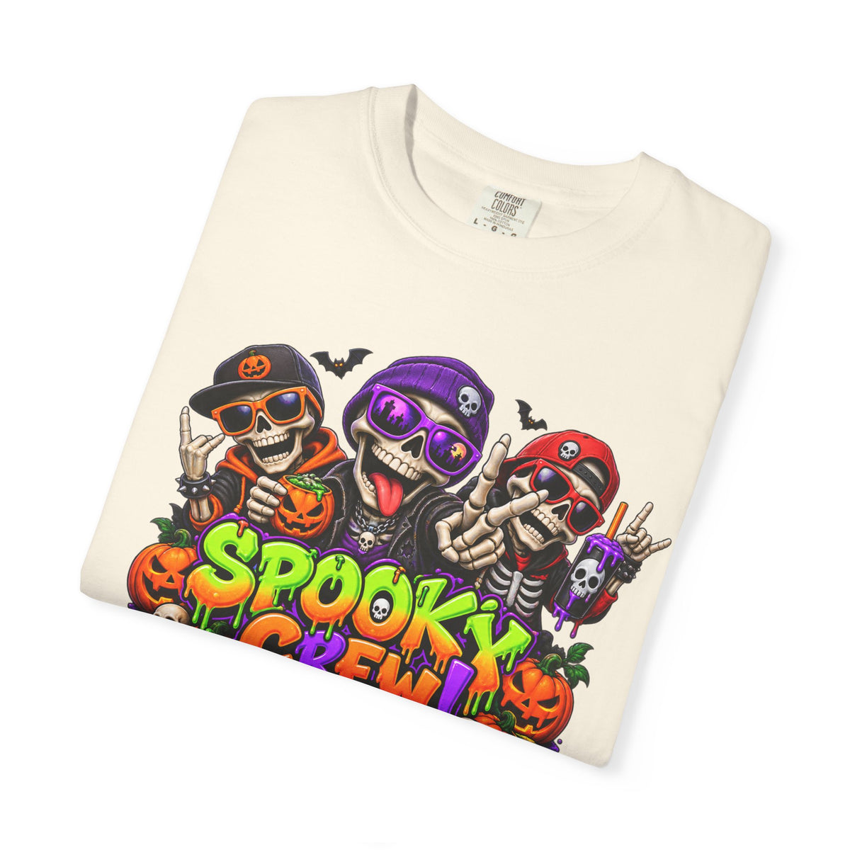 Spooky Crew Halloween T-Shirt – Funny Skeleton Graphic Tee