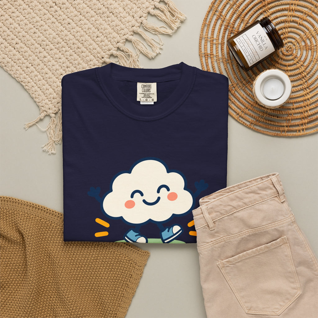 Take It Easy – Happy Cloud Graphic T-Shirt | Festora Everyday