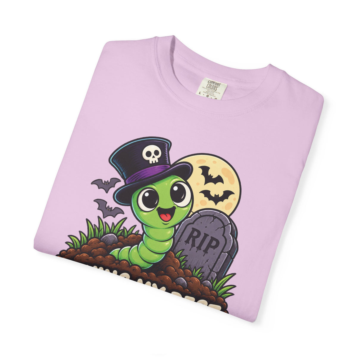 Living My Best Afterlife – Cute Halloween Graveyard Worm T-Shirt
