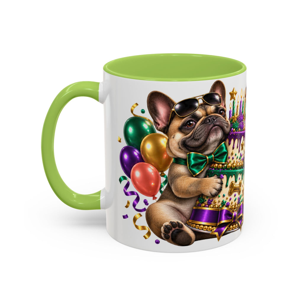 Built for Cake Born to Party French Bulldog White Mug