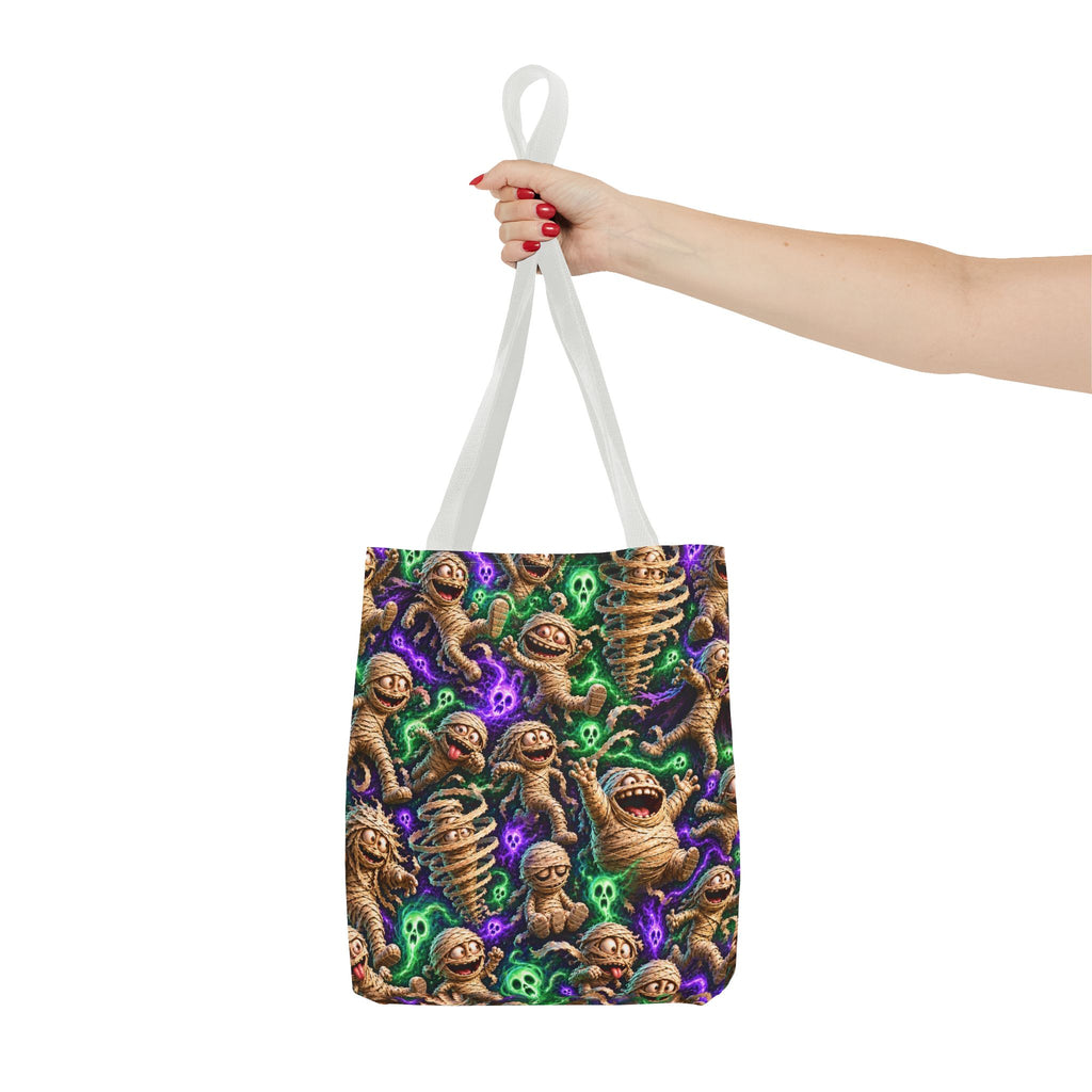 Mummy Party Tote Bag — Cute Spooky Halloween All-Over Print Tote
