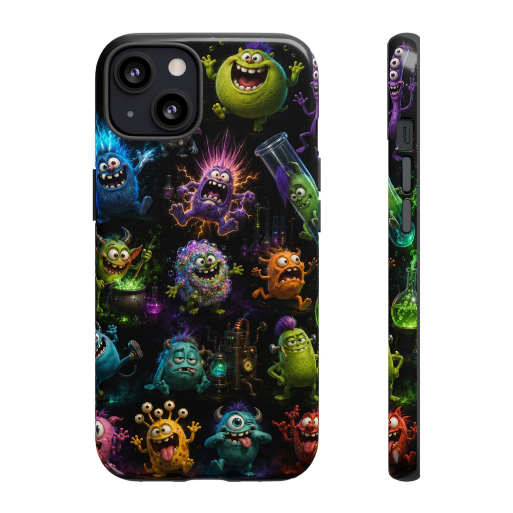 Monster Lab Phone Case — Colorful Cute Cartoon Creatures Protective iPhone Cover