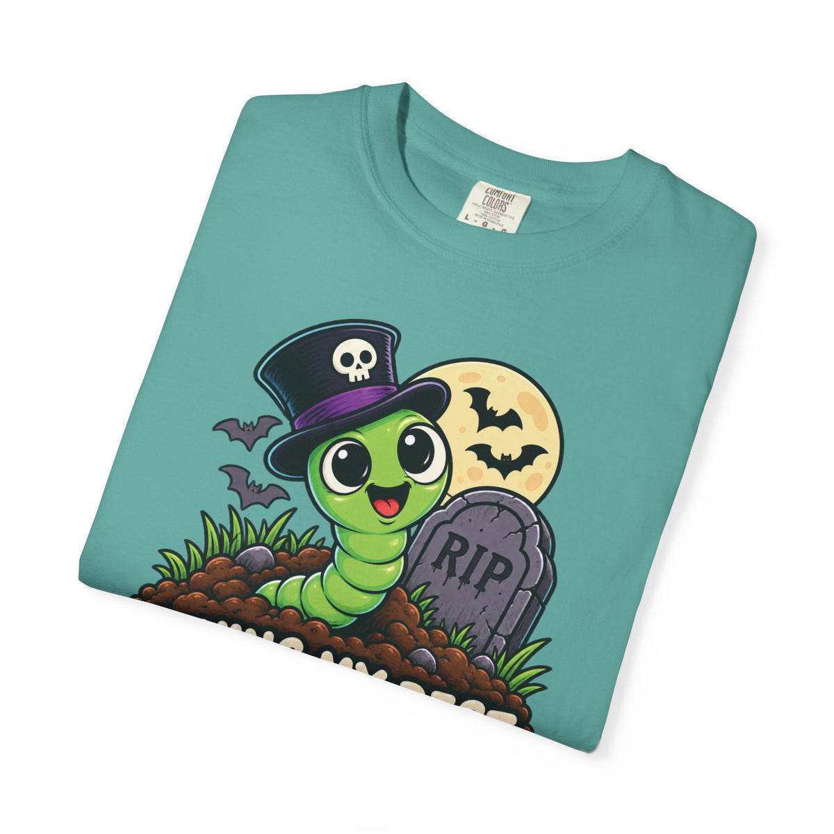 Living My Best Afterlife – Cute Halloween Graveyard Worm T-Shirt