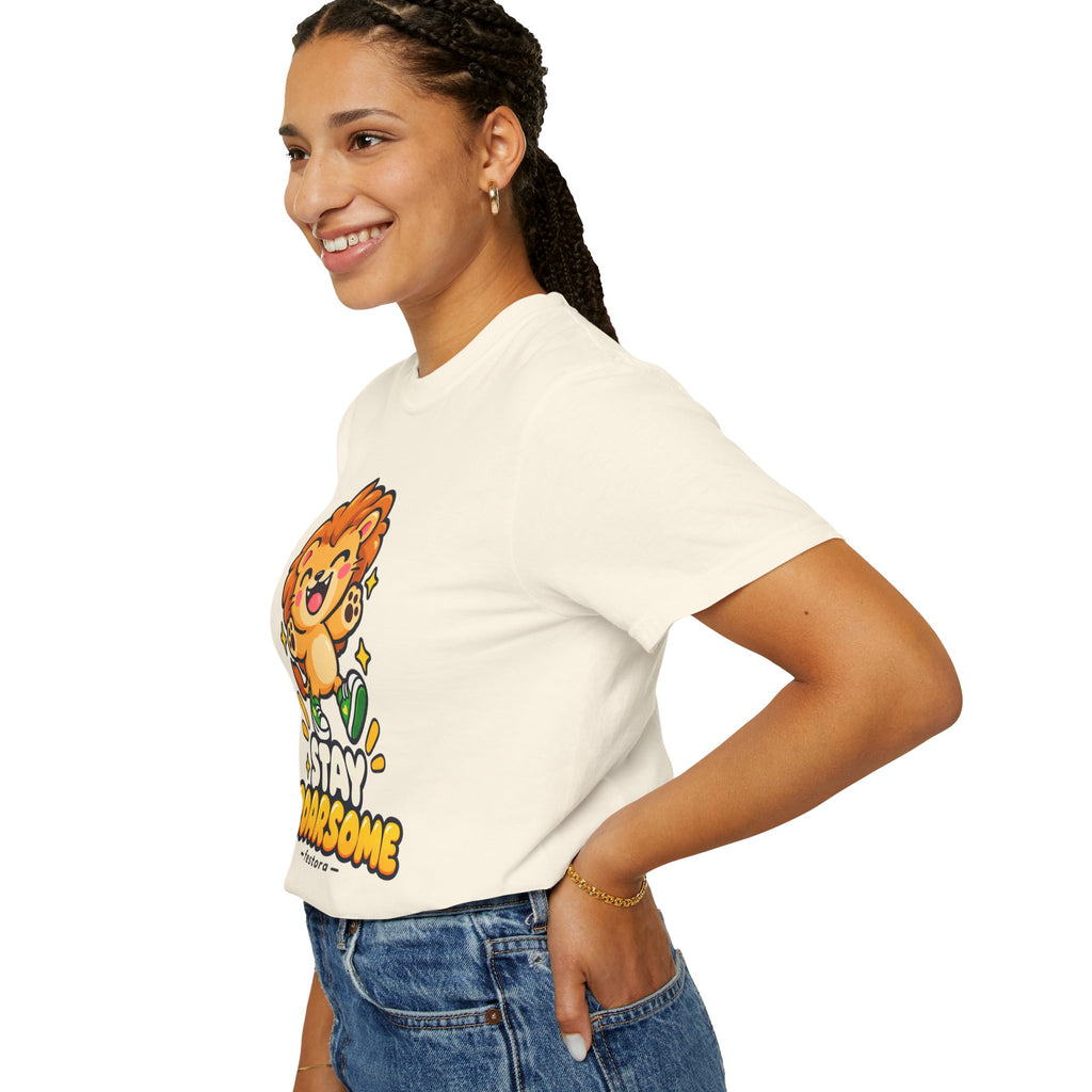 Stay Roarsome – Cute Happy Lion Graphic T-Shirt