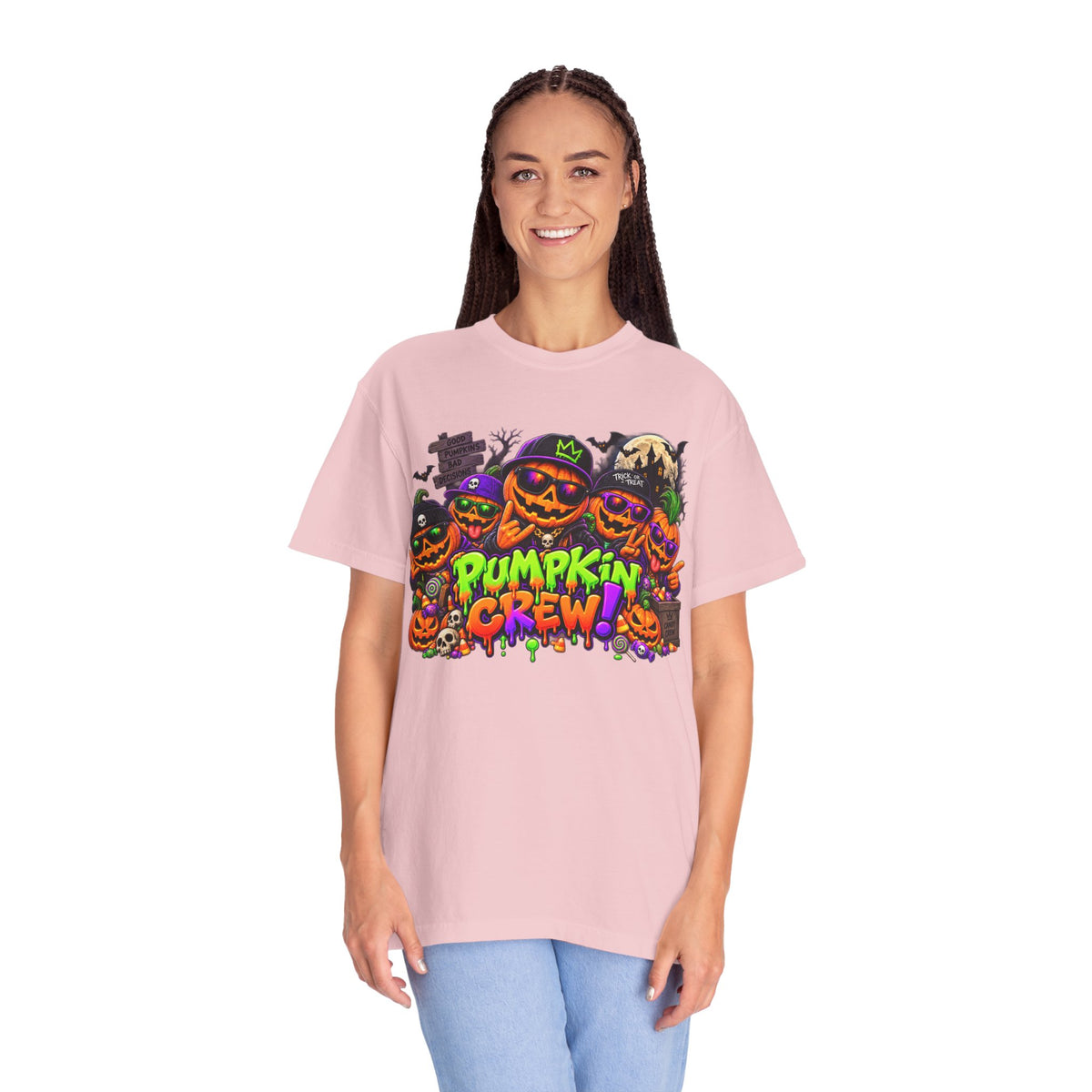 Pumpkin Crew Halloween T-Shirt – Funny Jack O’ Lantern Graphic Tee