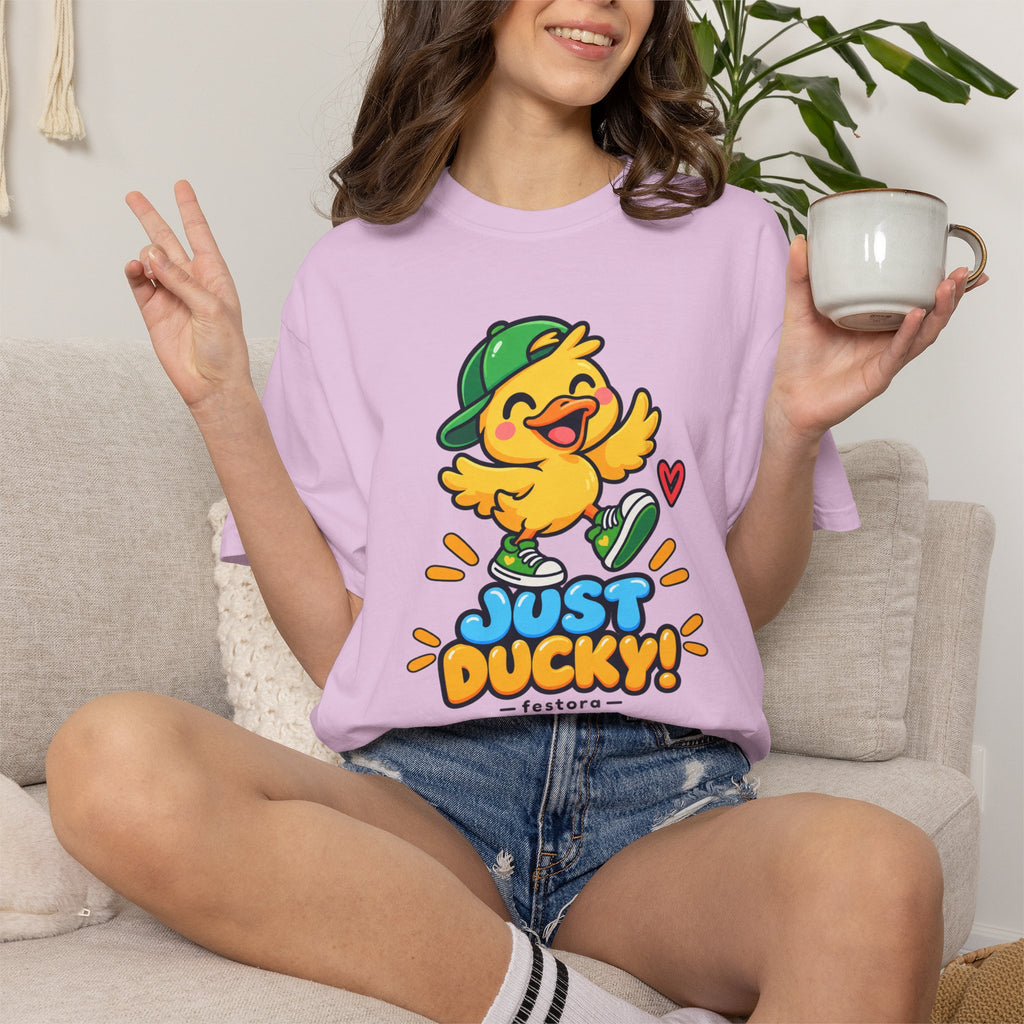 Just Ducky! – Cute Happy Duck Graphic T-Shirt