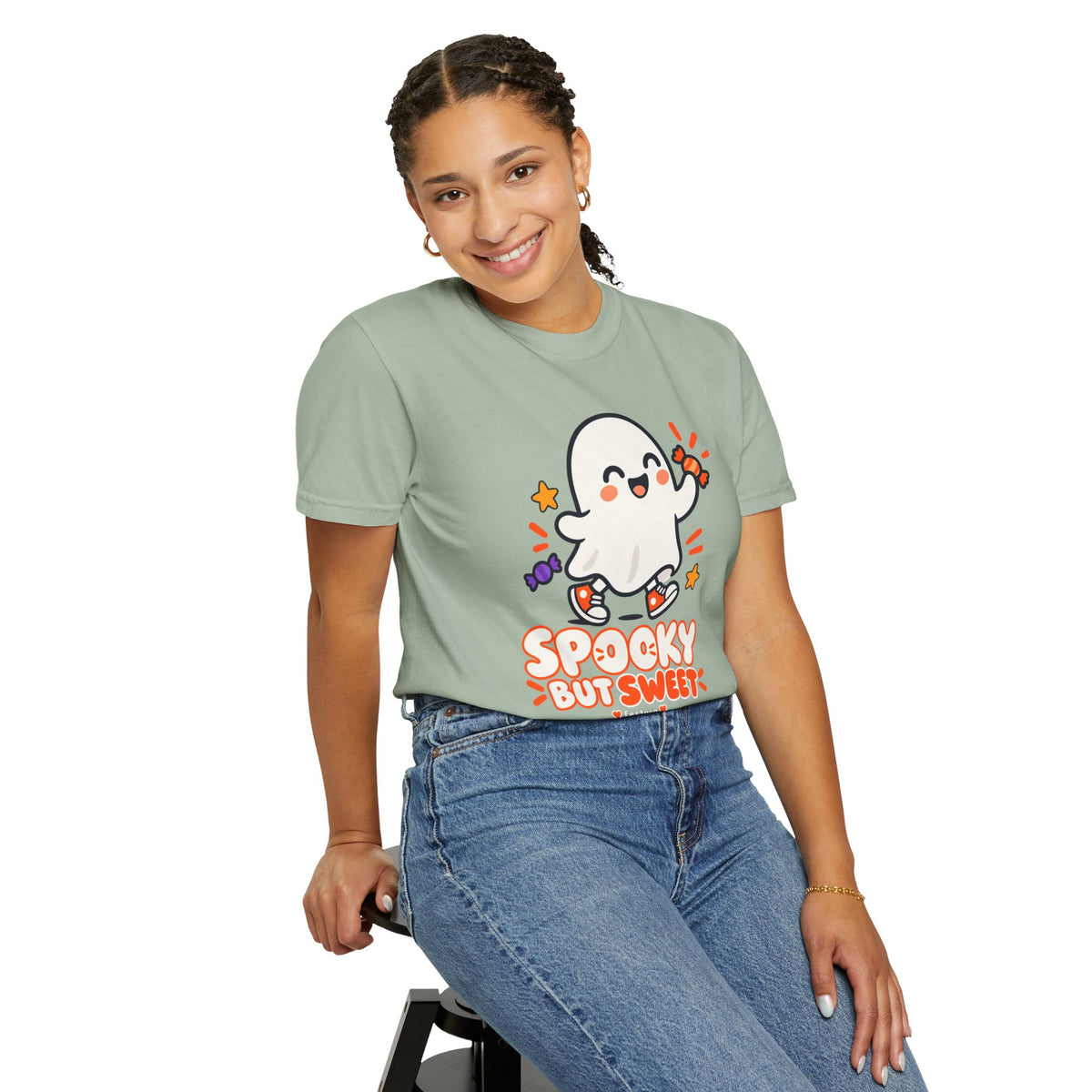 Spooky but Sweet Ghost T-Shirt | Cute Halloween Graphic Tee