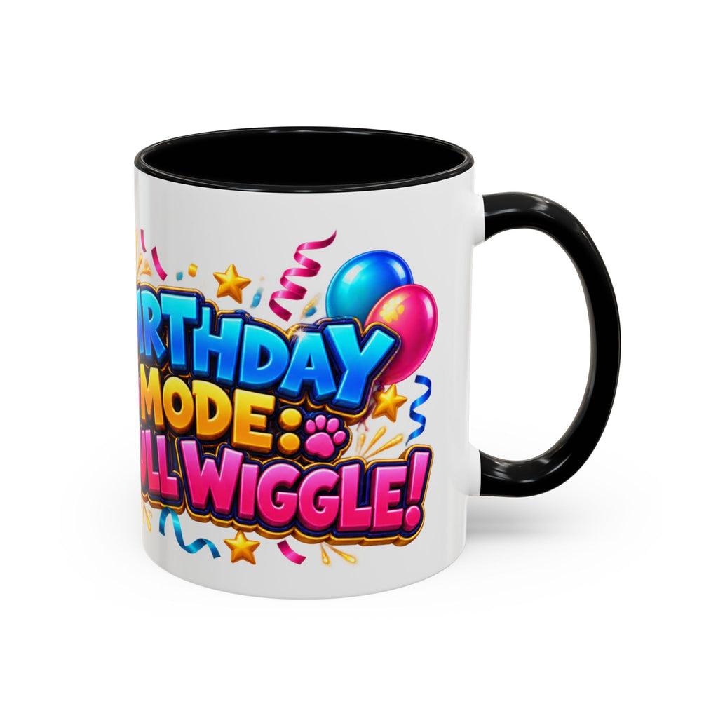 Birthday Mode Full Wiggle Corgi White Mug