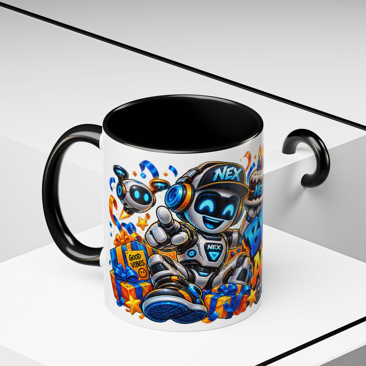 Festora Robot Birthday Mug – Birthday Mode Activated Coffee Cup