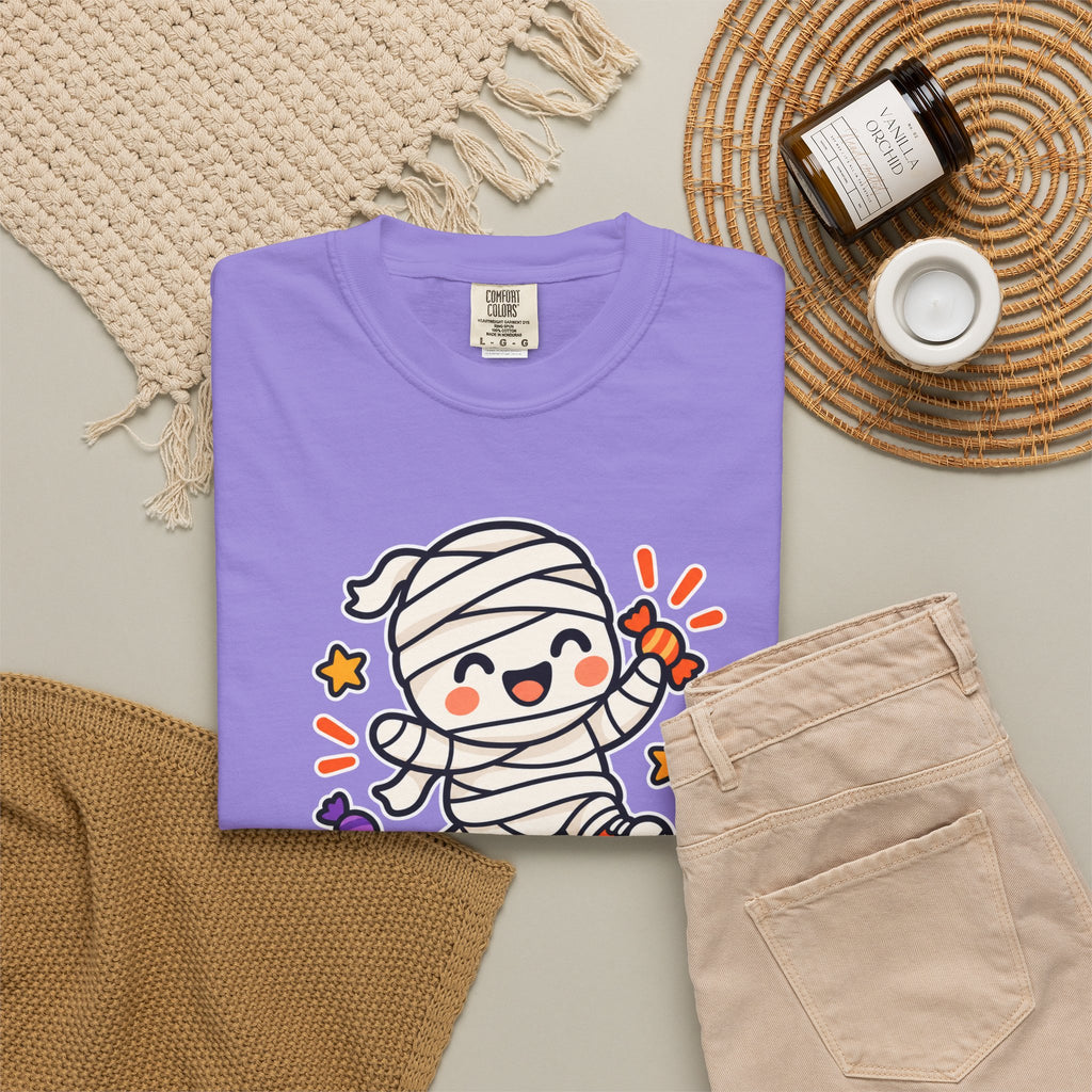 Wrapped but Sweet Halloween T-Shirt | Cute Mummy Graphic Tee