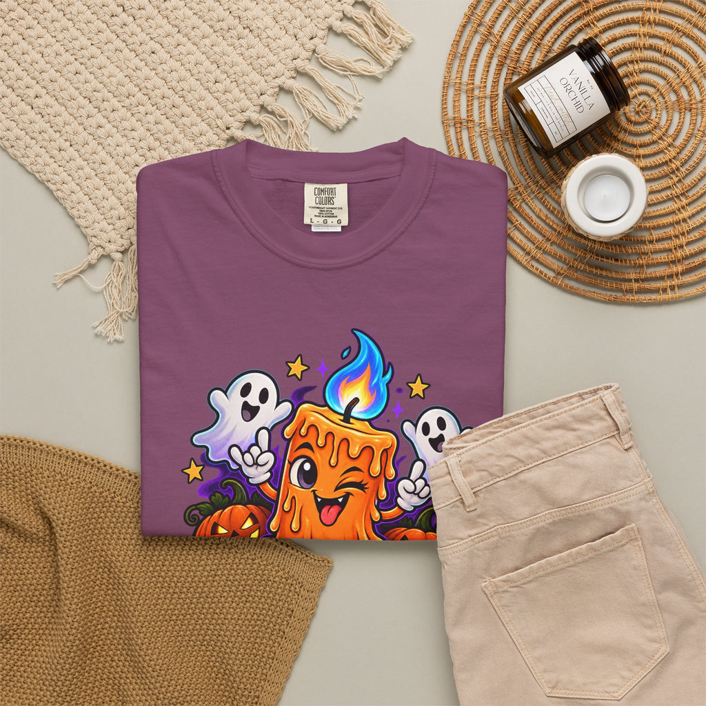 Too Lit to Quit – Funny Halloween Candle T-Shirt