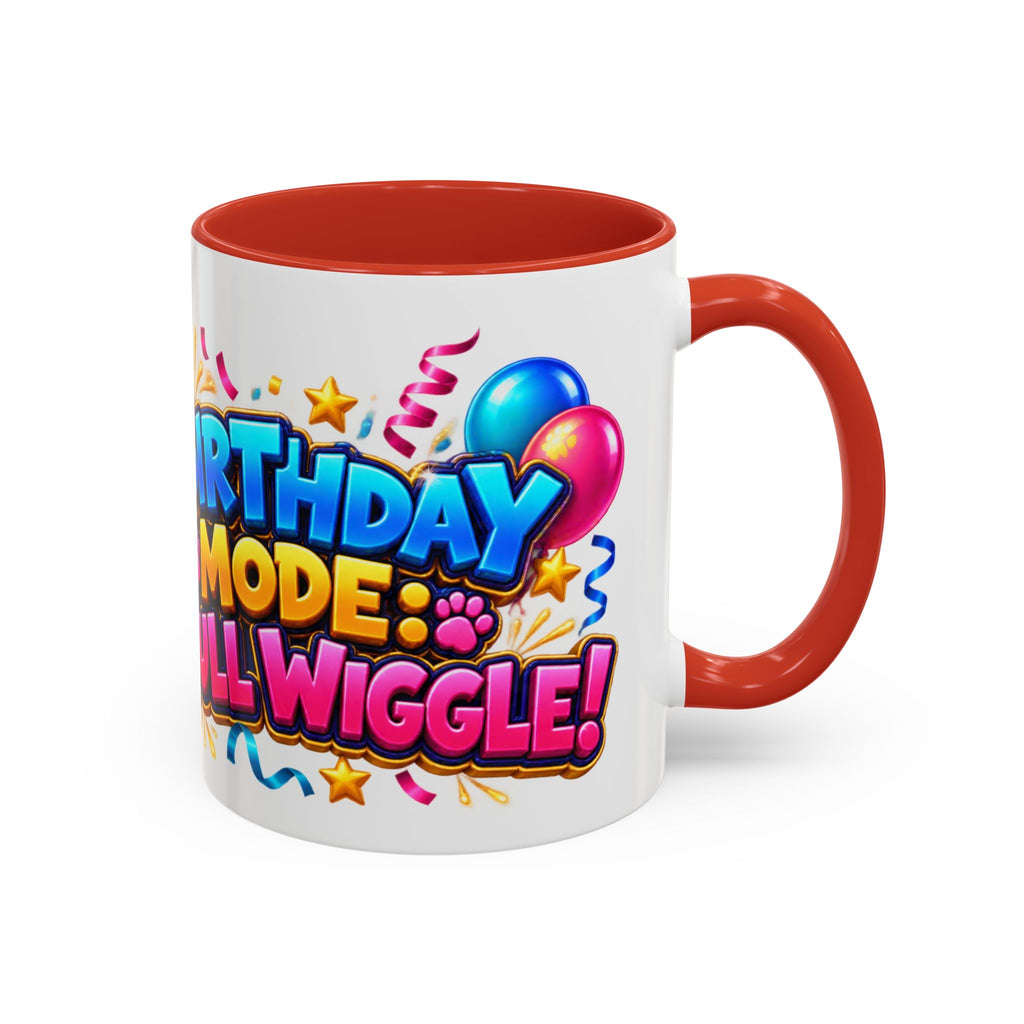 Birthday Mode Full Wiggle Corgi White Mug