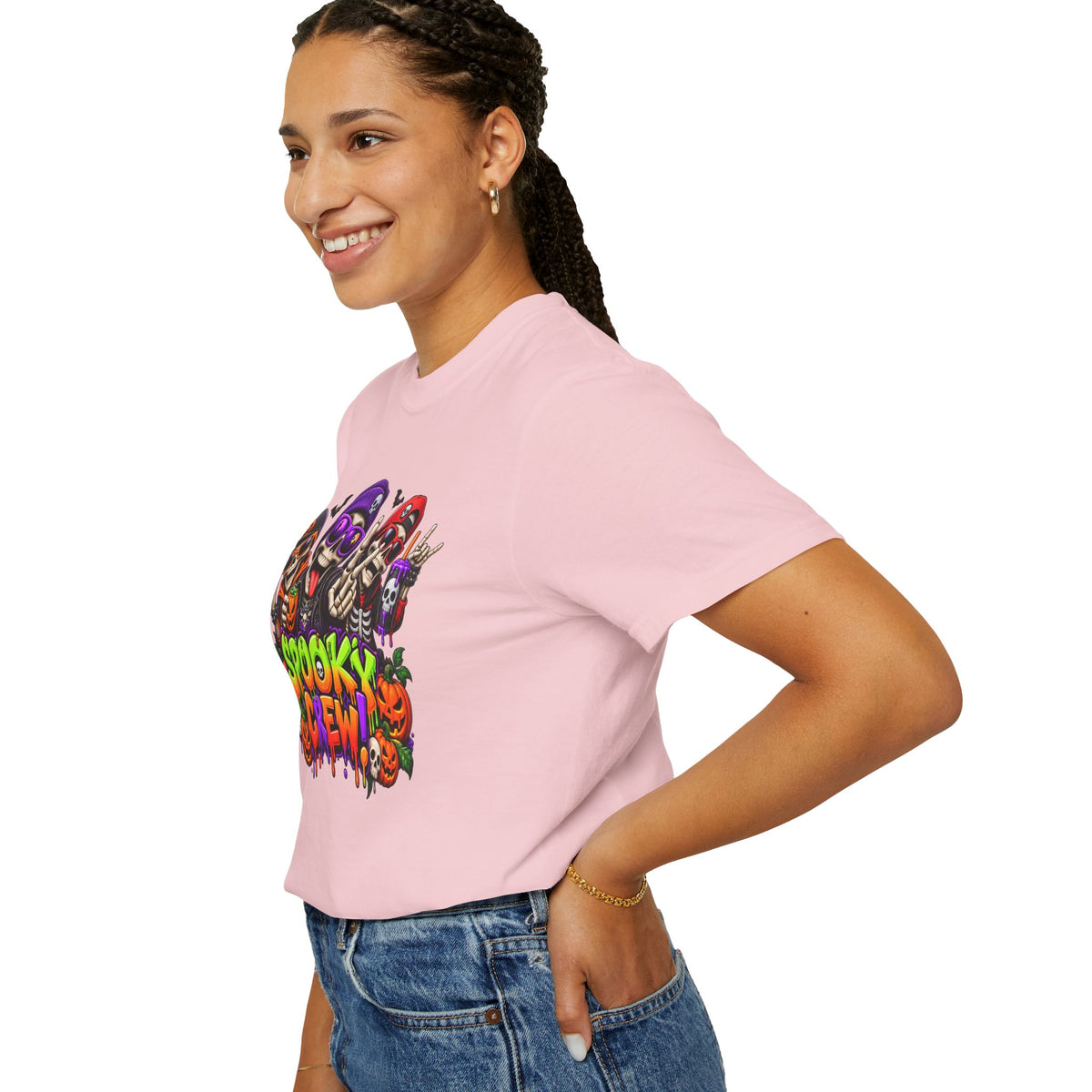 Spooky Crew Halloween T-Shirt – Funny Skeleton Graphic Tee