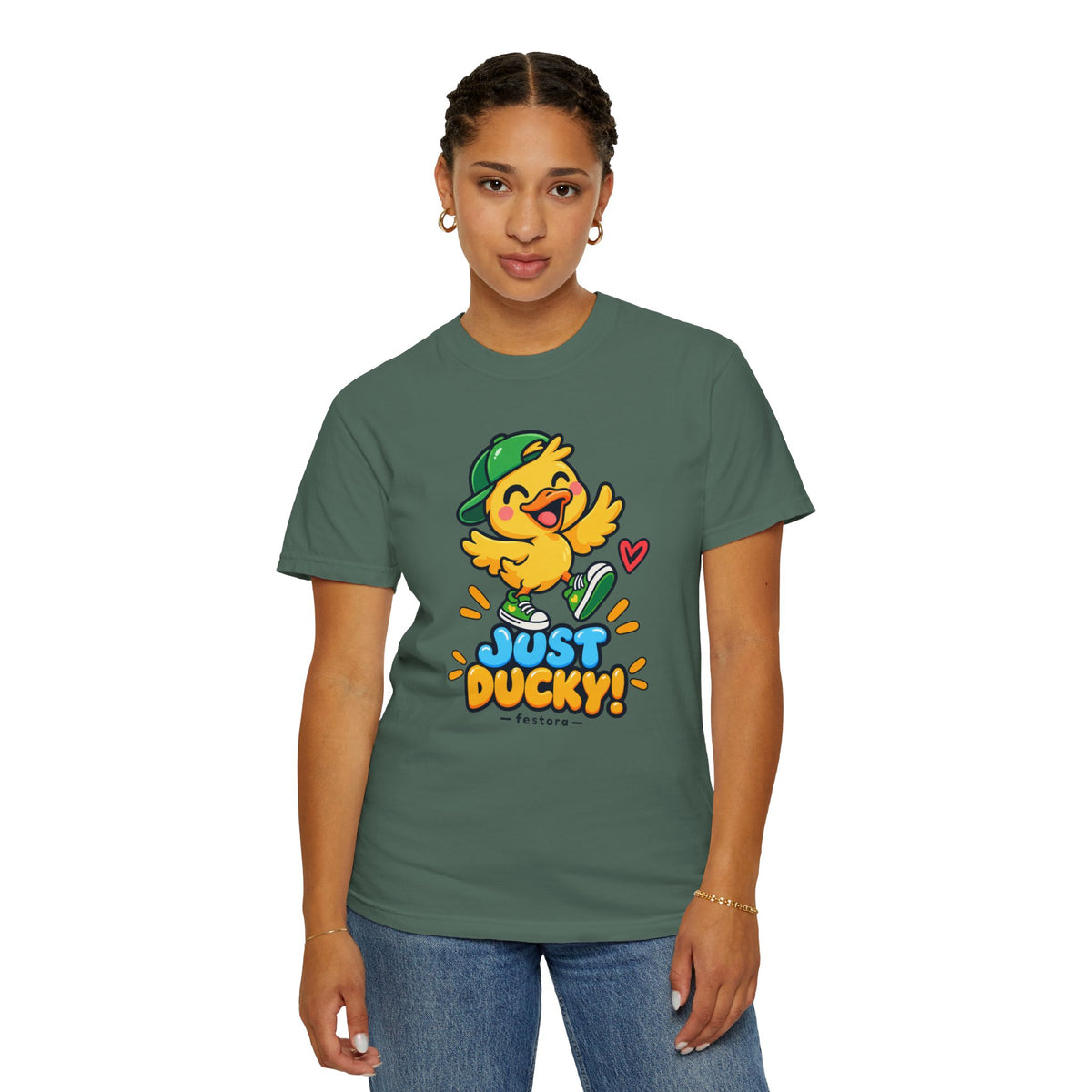 Just Ducky! – Cute Happy Duck Graphic T-Shirt