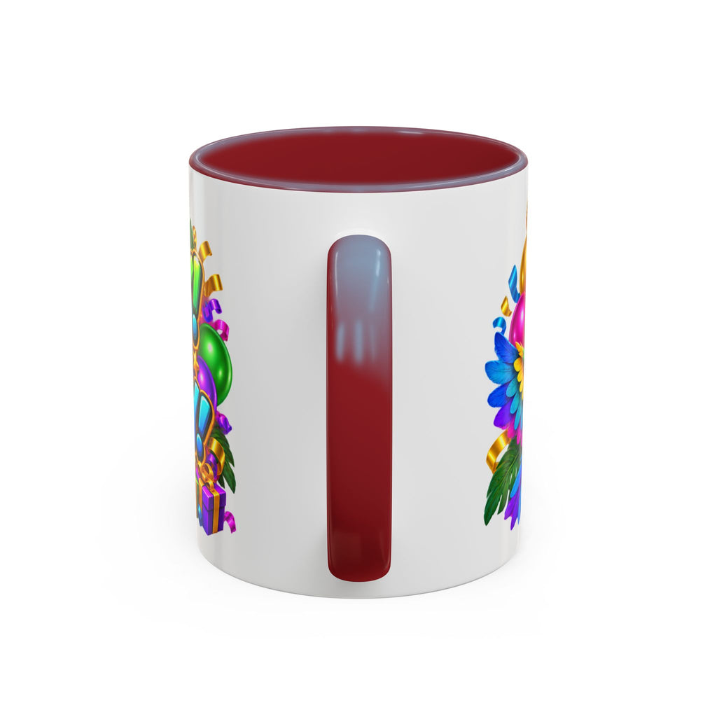 Squawk! It’s Your Birthday White Mug – Cute Parrot Birthday Cup, Colorful Tropical Party Gift