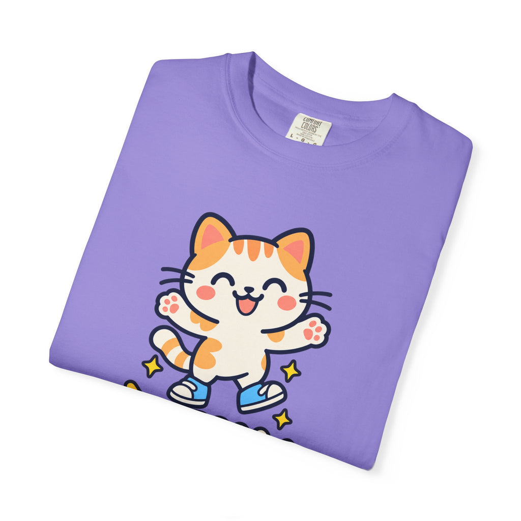 Stay Pawsitive – Cute Happy Cat Graphic T-Shirt