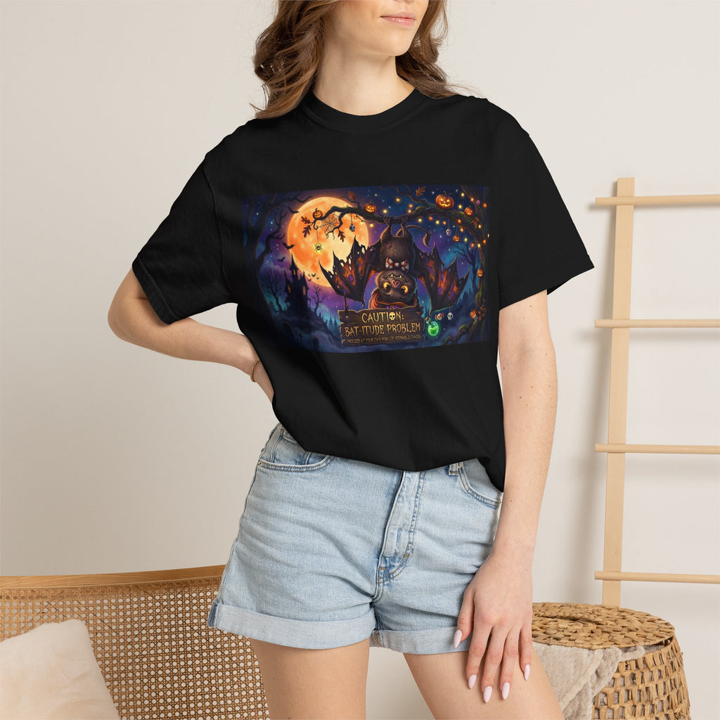 Halloween Night Cat T-Shirt — "Witching Hour" Spooky Moon Graphic Tee