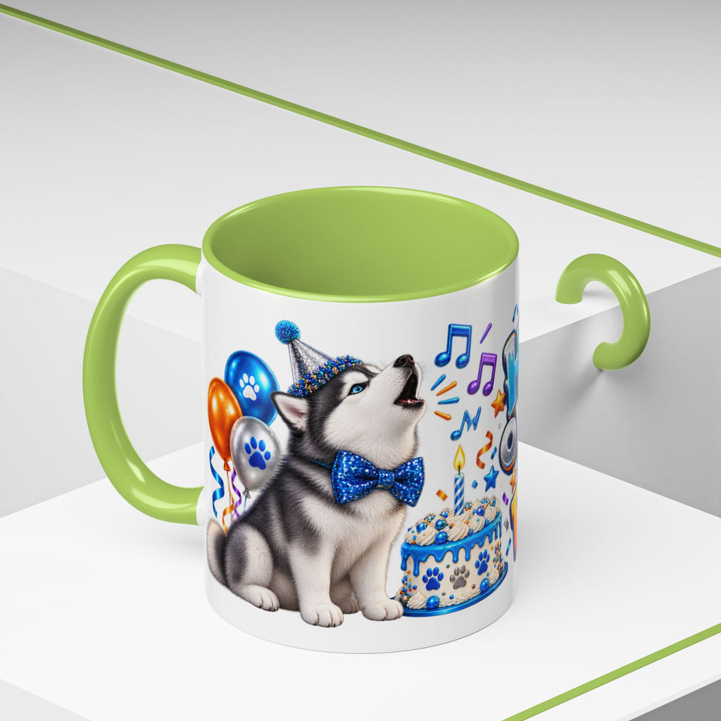 Howl Old Am I Siberian Husky Birthday White Mug