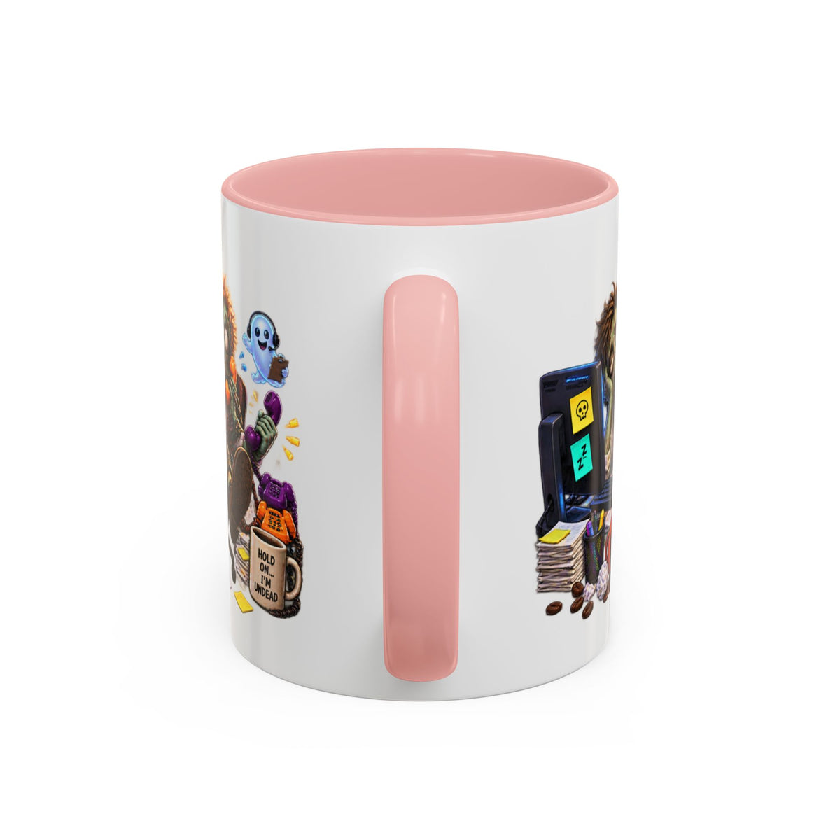 Dead Tired Still Working Zombie Office Halloween White Mug