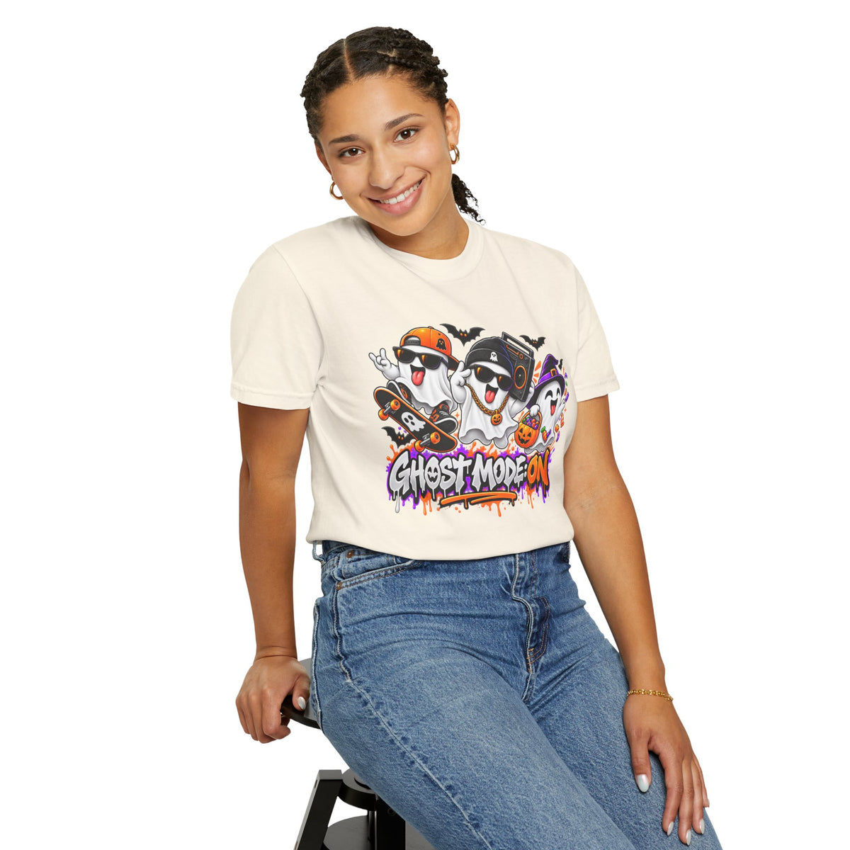 Ghost Mode: ON – Halloween Ghosts Graphic T-Shirt