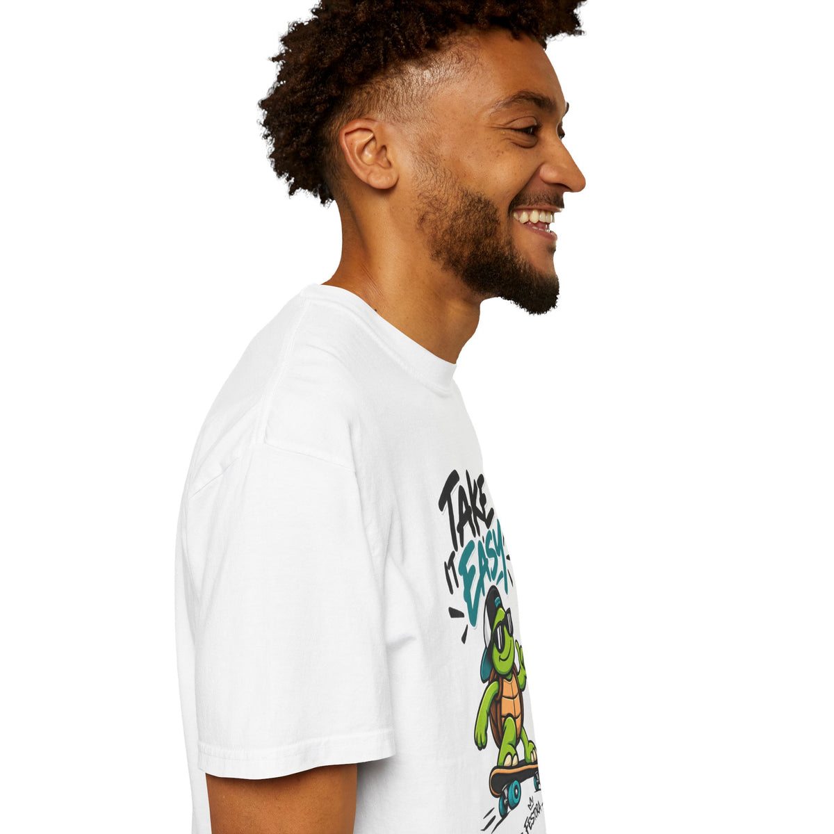 Take It Easy Skate Turtle Graphic T-Shirt | Festora Everyday