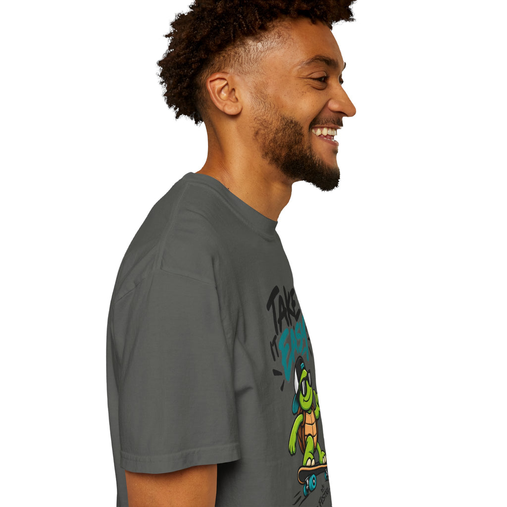 Take It Easy Skate Turtle Graphic T-Shirt | Festora Everyday