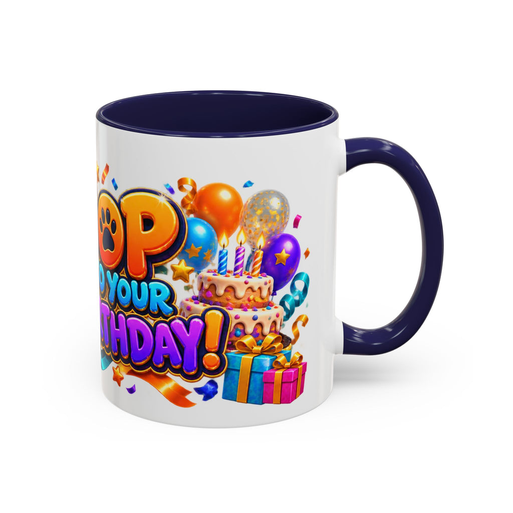 Hop Into Your Birthday White Mug – Cute Kangaroo Birthday Cup, Colorful Fun Party Gift