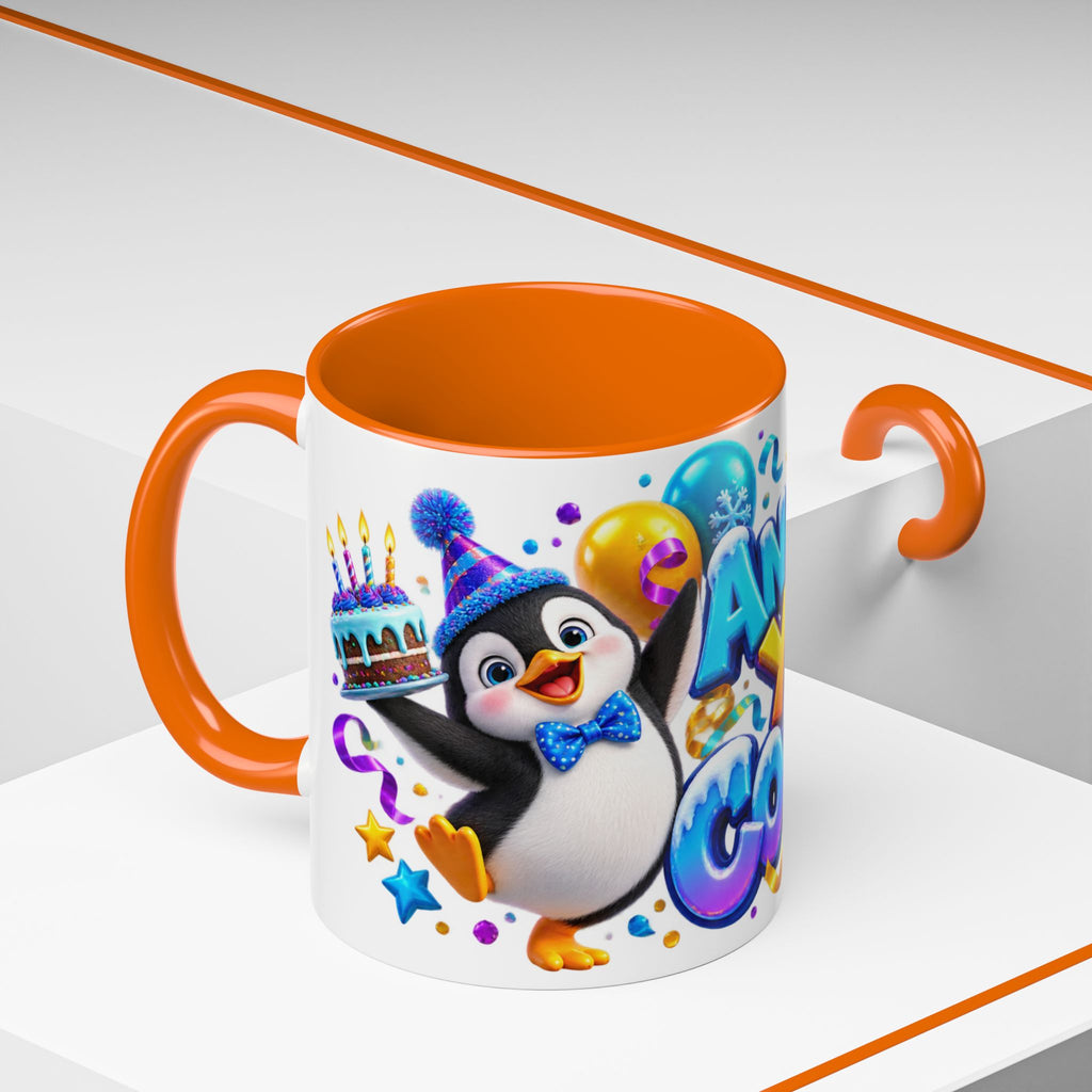 Another Year Cooler Penguin Birthday White Mug