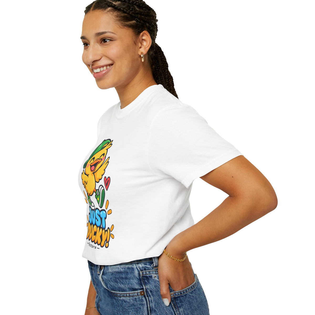 Just Ducky! – Cute Happy Duck Graphic T-Shirt