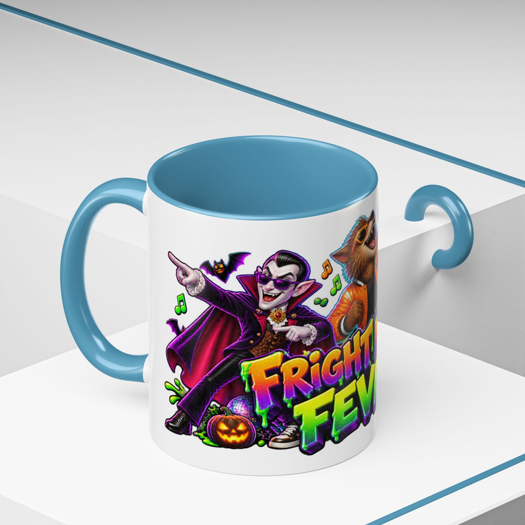 Fright Night Fever Dancing Monsters Halloween White Mug
