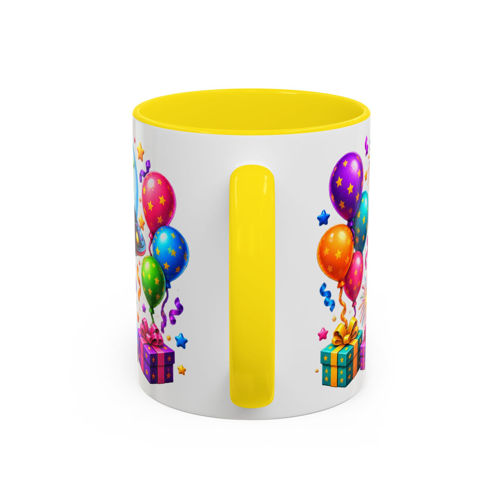 Happy Birthday Alien Coffee Mug — Colorful Galactic Birthday Wishes