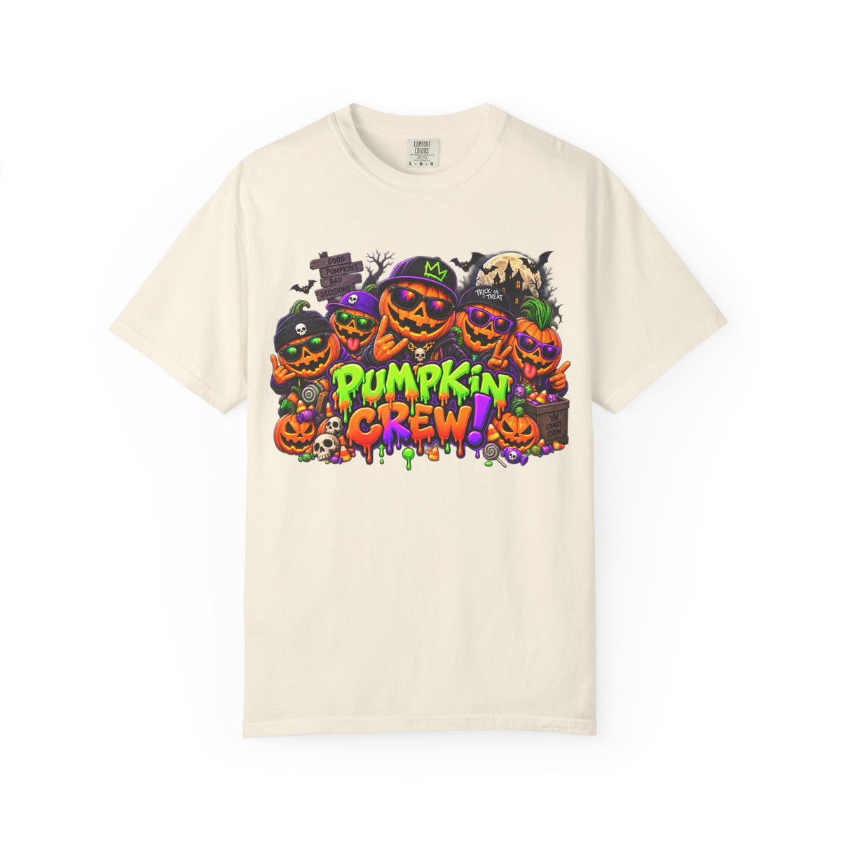 Pumpkin Crew Halloween T-Shirt – Funny Jack O’ Lantern Graphic Tee
