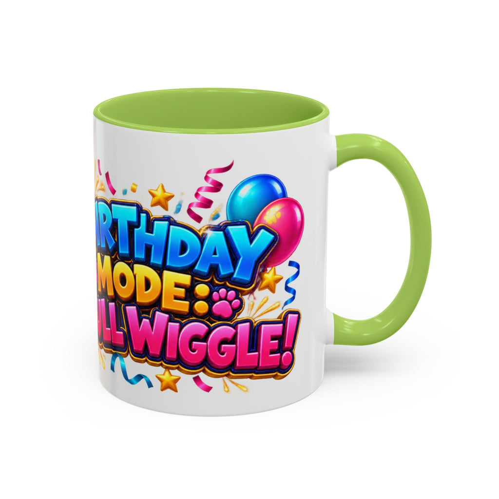 Birthday Mode Full Wiggle Corgi White Mug