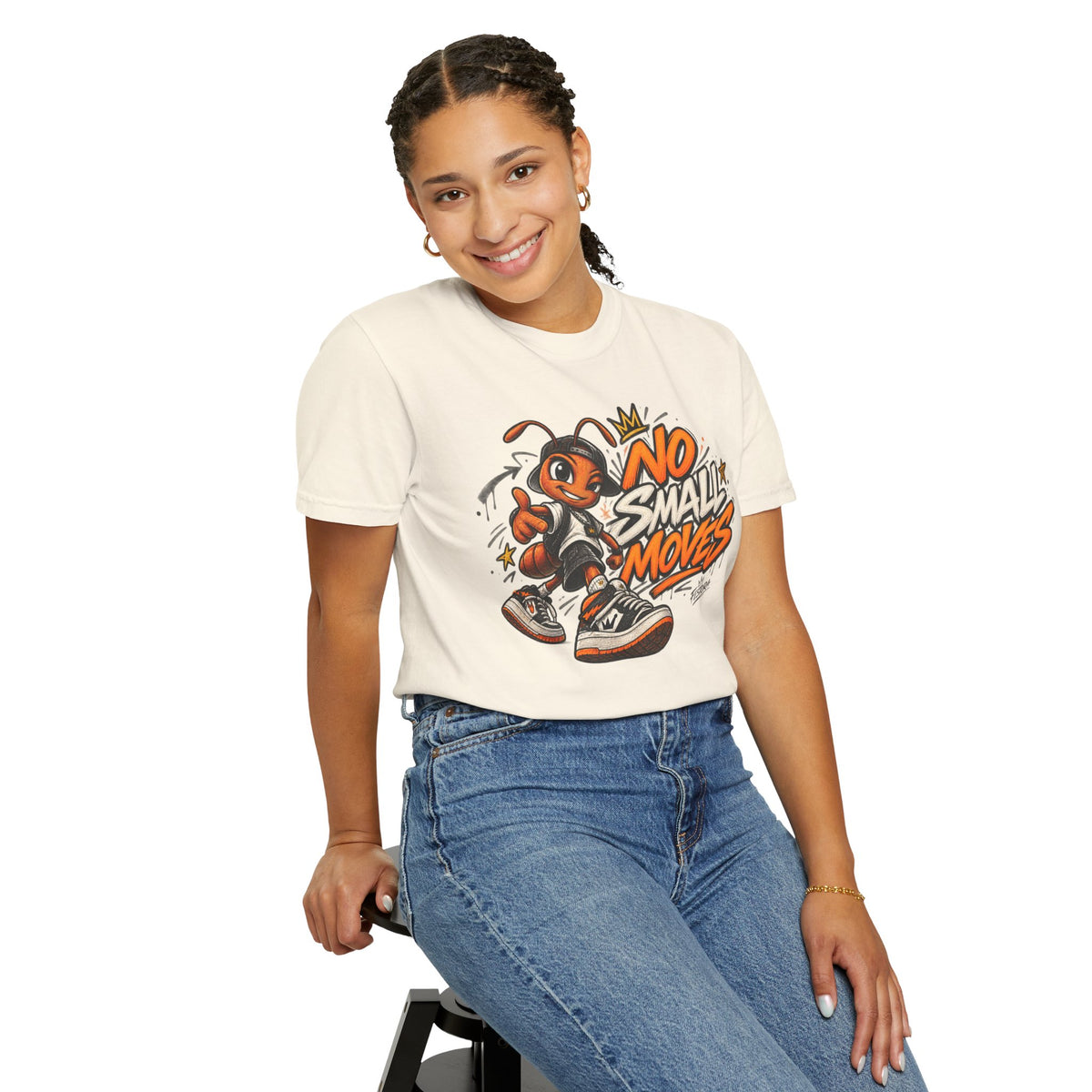 No Small Moves T-Shirt — Retro Sneaker Character Graphic Tee