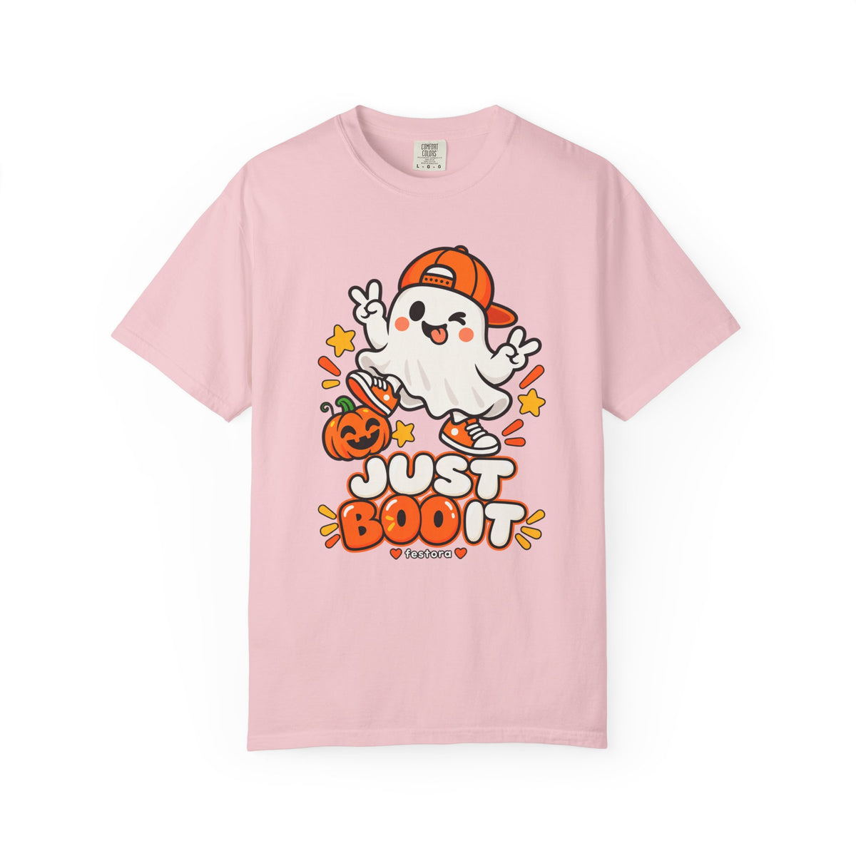 Just Boo It Halloween T-Shirt | Cute Skater Ghost Graphic Tee