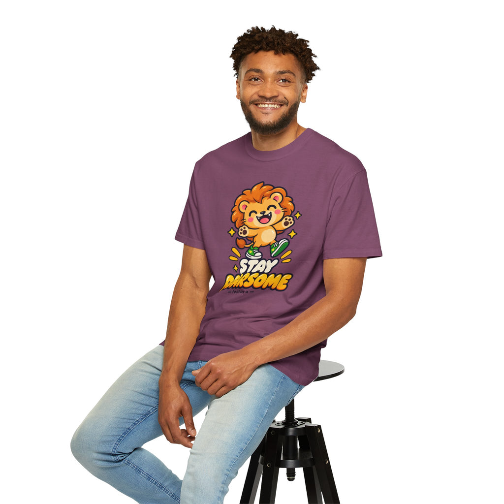 Stay Roarsome – Cute Happy Lion Graphic T-Shirt