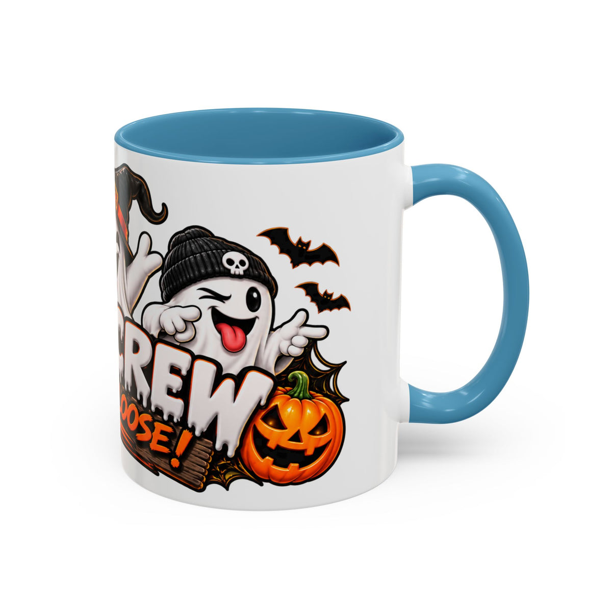 Boo Crew on the Loose Halloween White Mug – Funny Ghosts & Pumpkins