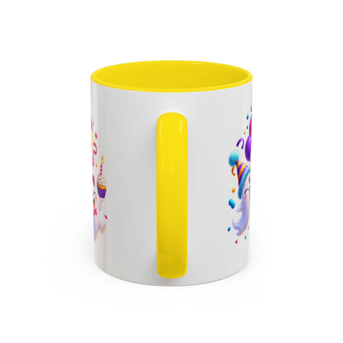 Happy Birthday Accent Coffee Mug - Colorful Celebration Mug (11oz, 15oz)