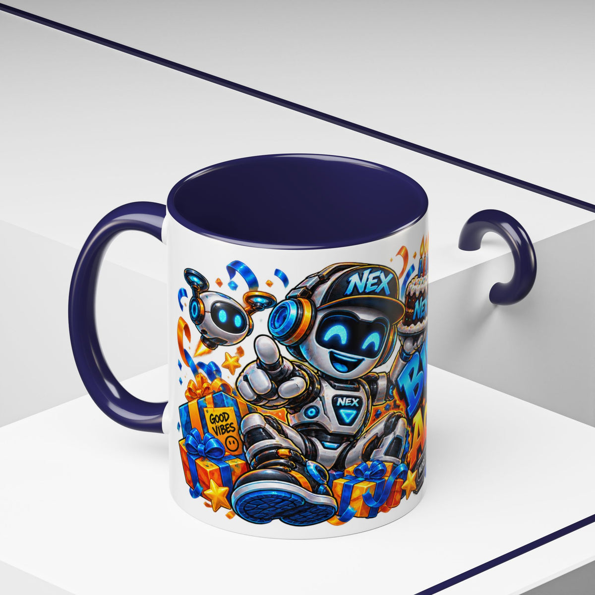 Festora Robot Birthday Mug – Birthday Mode Activated Coffee Cup