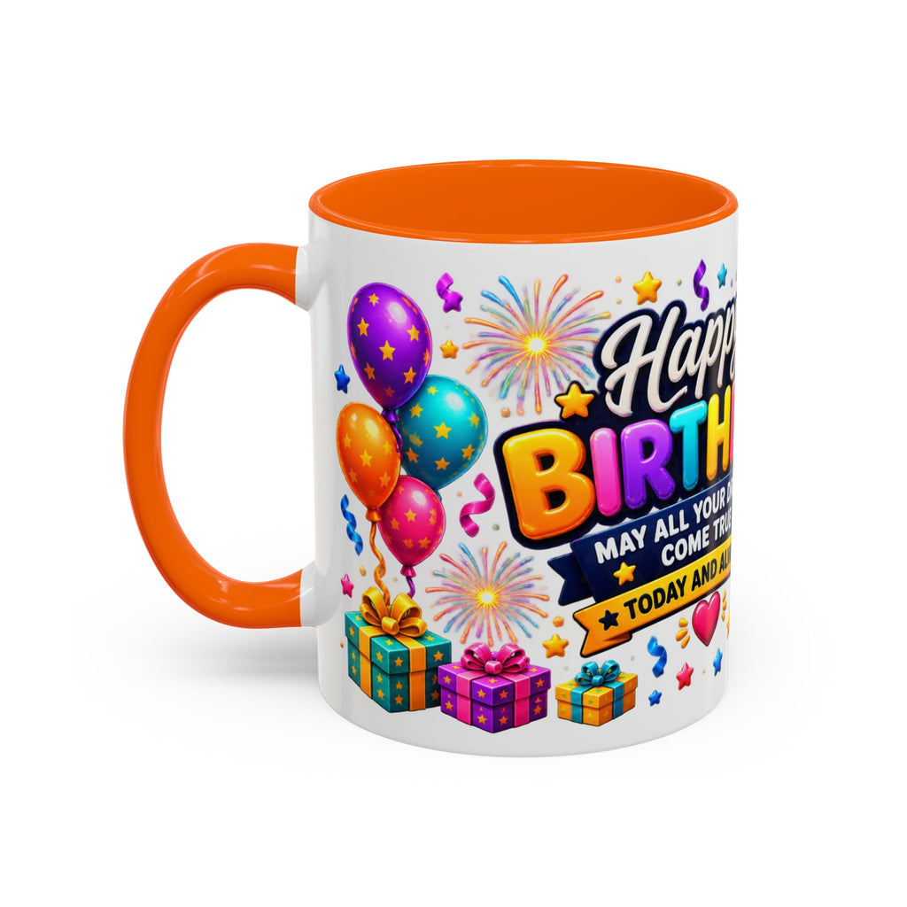Happy Birthday Alien Coffee Mug — Colorful Galactic Birthday Wishes