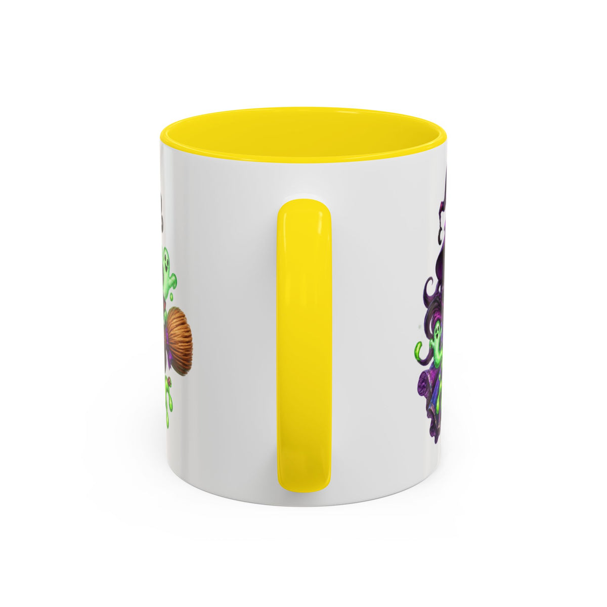 Brewing Up Trouble Witches Halloween White Mug