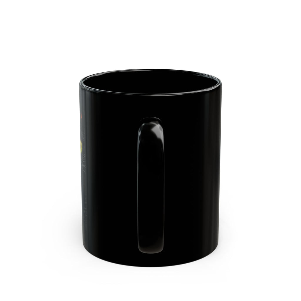 Halloween Cat Mug — "I'm Only Here for the Boos and Treats" Black Coffee Cup