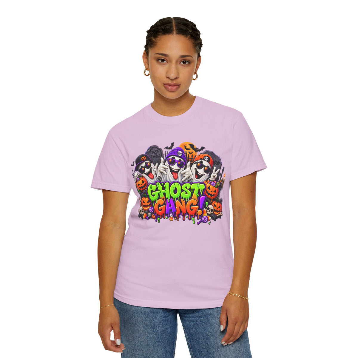 Ghost Gang Halloween T-Shirt – Funny Colorful Ghost Graphic Tee