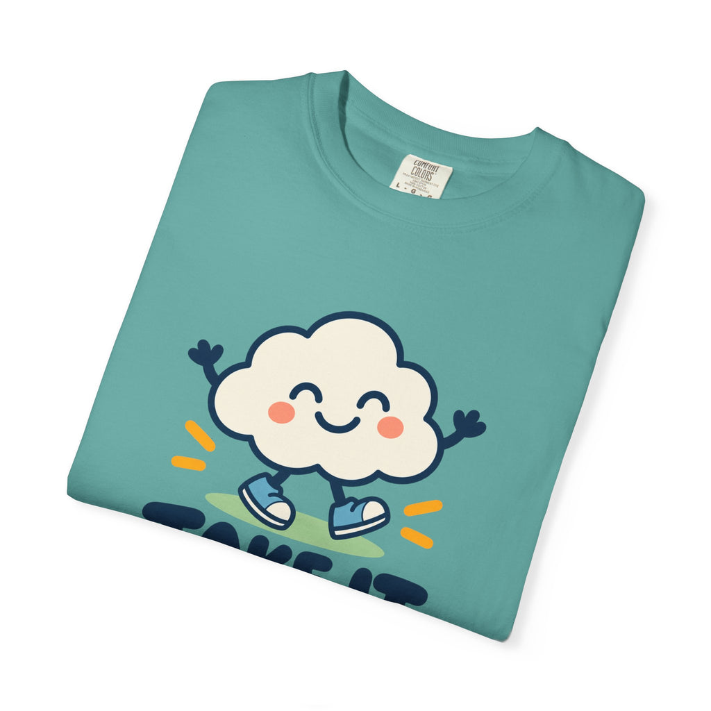 Take It Easy – Happy Cloud Graphic T-Shirt | Festora Everyday