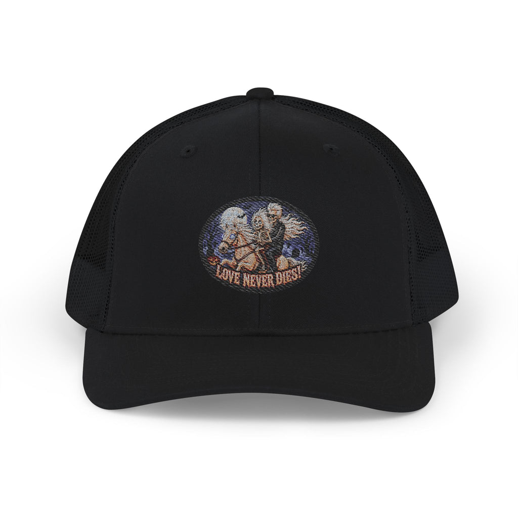La Greñuda and El Galán Horseback Embroidered Trucker Cap
